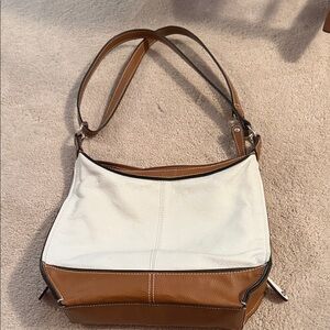 Two-Tone Leather Tignanello  Shoulder Bag